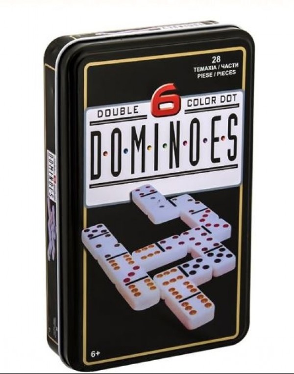 DOMINO, cutie metalica - Joc pentru copii (6+)