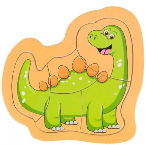 Puzzle din lemn - Dinozaur - Activitati pentru copii (3+)