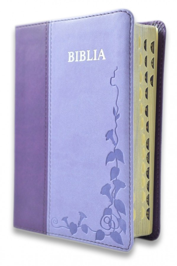  Biblie mica din piele, cuv. Isus rosu,cu index