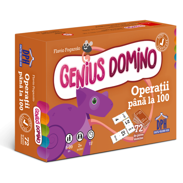 Genius domino - Operatii pana la 100 - Jocuri pentru copii (5+)