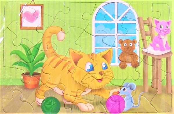 Puzzle, 2 Pisici, 24 piese - Activitati pentru copii (3+)