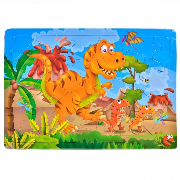 Puzzle - 3 Dinozauri, 24 piese - Activitati pentru copii (3+)