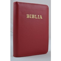 Biblia de studiu pentru o viata deplina, piele rosie, margini argintii, fermoar- versiune pentru copii