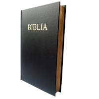 Biblia marime mare, coperta tare, neagra, aurita, cuv. lui Isus in rosu [073 CT]