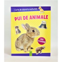 Carte de colorat si activitati - PUI DE ANIMALE - Carte cu activitati pentru copii (5+)