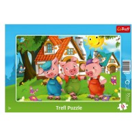 Puzzle, Cei 3 purcelusi, 15 piese, Trefl - Activitati pentru copii (3+)