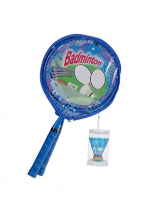 2 Rachete badminton cu fluturas, albastru