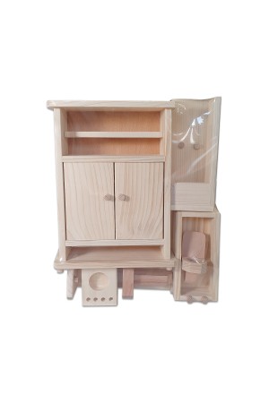 Jucarii de lemn - Set mobilier baie 6 piese