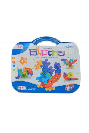  Gentuta cu 40 de cuburi de construit din plastic