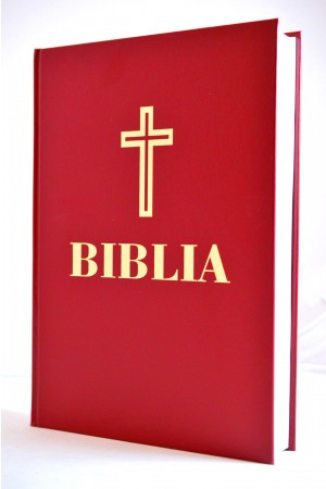 Biblia Ortodoxa, marime foarte mare, coperta cartonata, visinie, scris foarte mare (cu aprobarea Sf. Sinod)