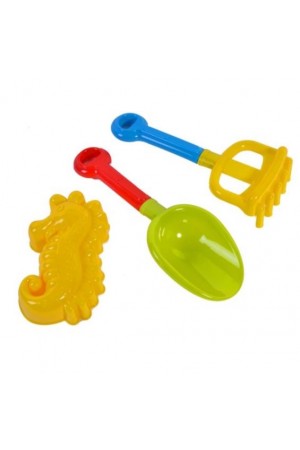 Set jucarii pentru nisip - Grebla, Lopata si Calut de mare