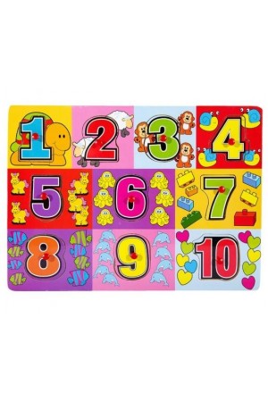 Puzzle din lemn - Numere - Activitati pentru copii (3+)