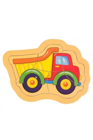 Puzzle din lemn - Camion - Activitati pentru copii (3+)