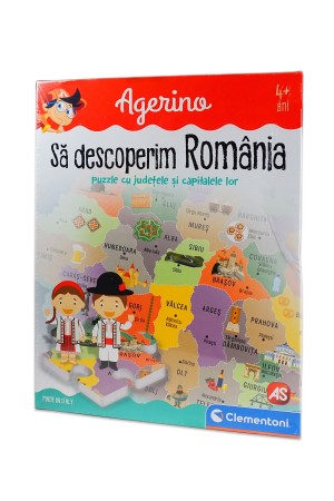Joc pentru copii - Sa descoperim Romania - Puzzle cu judetele si capitalele lor