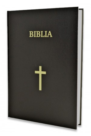 Biblia cu scris foarte mare, marime foarte mare, format A4, coperta tare, neagra, cu cruce, trad. Cornilescu [SI 093 CT] 