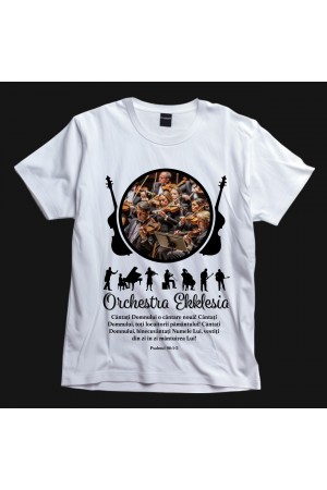 Tricou crestin personalizat cu verset biblic, poză și nume - Orchestră