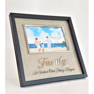 Rama foto neagra - Family - 1 poza de 15x10cm