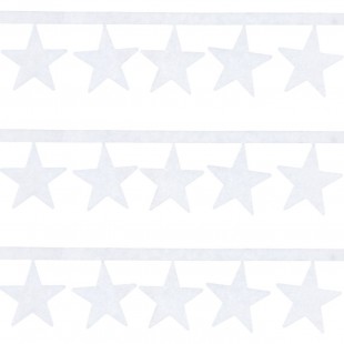 Banner decorativ de Craciun - Stelute albe (2m)