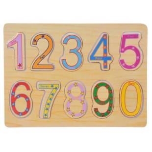 Puzzle din lemn - Numere - Activitati pentru copii (3+) (Model 3)