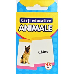 Carti de joc Educative - ANIMALE (48 carti)