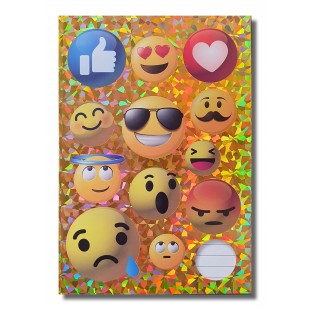 Caiet dictando, A5, 60 file - Smile-uri (galben)