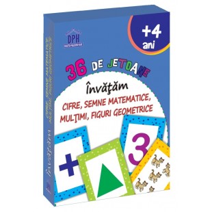 36 de Jetoane - Invatam - Cifre, Semne Matematice, Multimi, Figuri geometrice - Jocuri pentru copii (4+)
