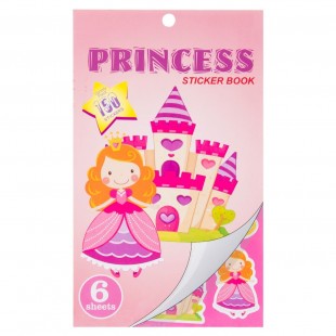 Carte cu stickere - Princess, 6 File (3+)