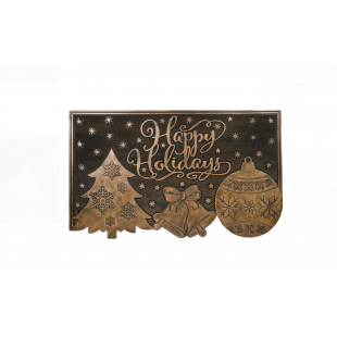 Covoras usa de Craciun, din bronz - Happy Holidays