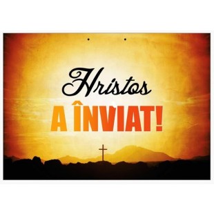 Poster cu verset A4 - Text: "Hristos a înviat!" [160]