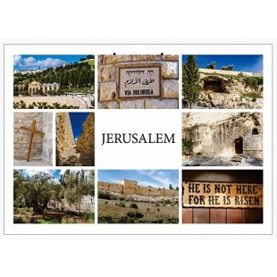 Poster cu verset A4 - Text:  Jerusalem     [177]