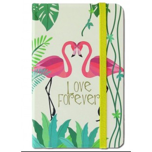 Caiet pentru femei - Flamingo Love Forever ( 9x14x1.5 cm ) 