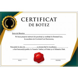 Certificat de Botez - model 12