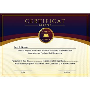 Certificat de Botez - model 14