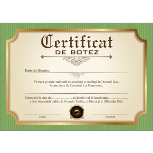 Certificat de Botez - model 7