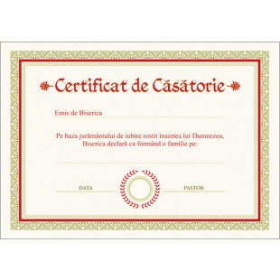 Certificat de Casatorie - model 2
