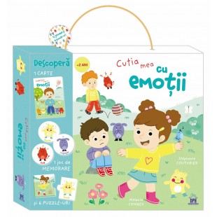 Cutia mea cu emotii - 1 Carte, 1 Joc de memorare si 6 Puzzle-uri - Activitati pentru copii (1-6 ani)