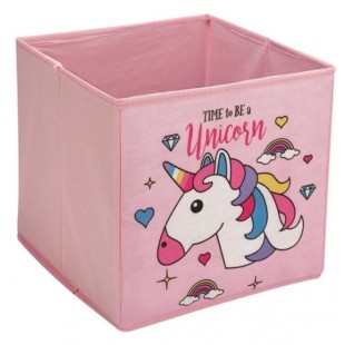 Cutie depozitare, roz - Time to be a Unicorn (25x25x25cm)