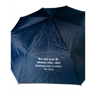 Umbrela adulti pliabila - Nu mă tem de niciun rău (bleumarin)