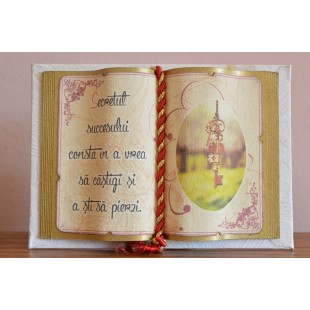Carte decorativa - Secretul succesului consta in a vrea ...(10x14 cm)