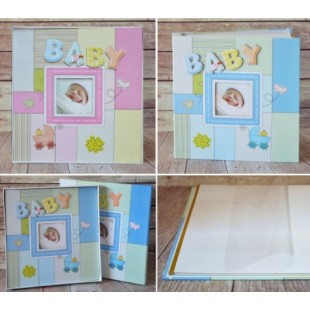 Rama foto copii - Album Baby roz (31.5x32.5x5 cm)