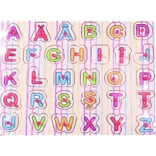 Puzzle din lemn - Alfabetul - Activitati pentru copii (3+)