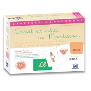 Invat sa citesc cu Montessori - 84 de Jetoane si 51 de tichete de lectura pentru a invata sa citesti foarte usor