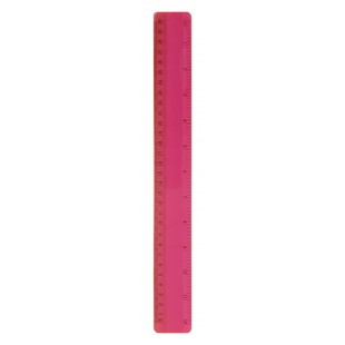 Rigla scolara flexibila, roz (30 cm)