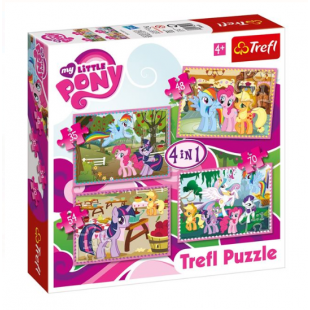 Puzzle Trefl - My Little Pony, 4 in 1 - Activitati pentru copii (3+)