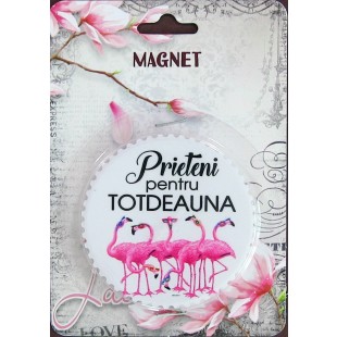 Magnet  Prieteni pentru totdeauna  ( 7.3x7.3 cm )