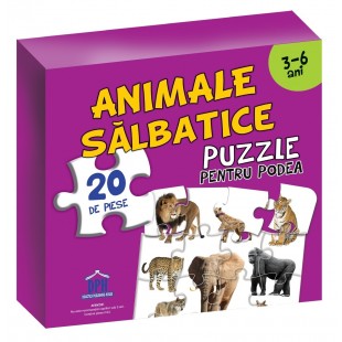 Puzzle pentru podea - Animale salbatice - 20 piese - Activitati pentru copii (3-6 ani)