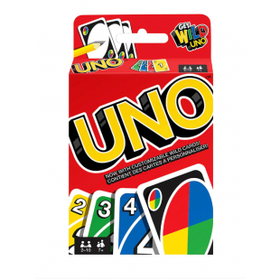 Joc de societate cu carti Uno Wild de la 2 la 10 jucatori, pentru copii sau adulti.