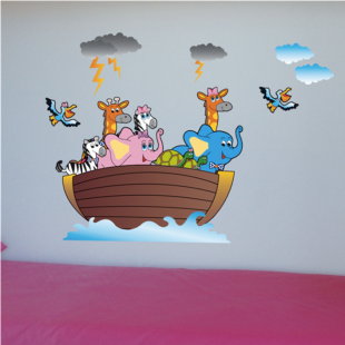 Autocolant de perete "Arca lui Noe" (50 x 70 cm)