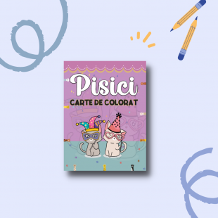 Pisici - Carte de colorat