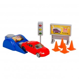 Lansator cu vehicul metalic si accesorii - Jucarii pentru copii (3+)
